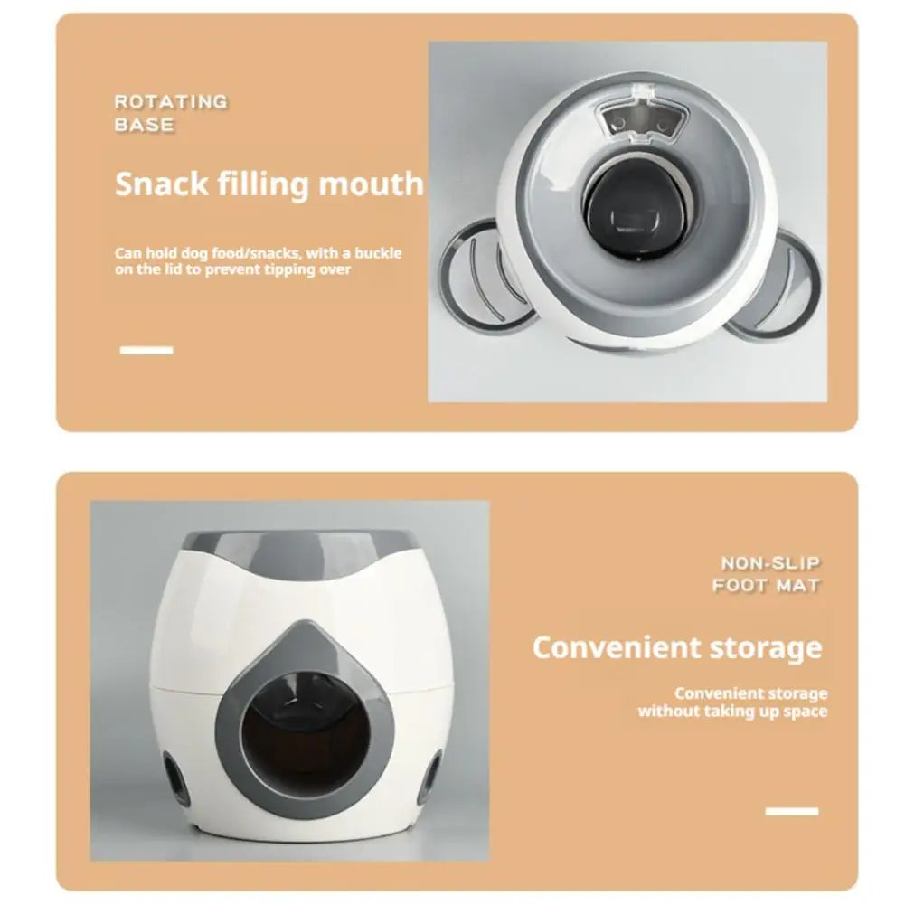 Interactive Pet Ball Launcher with treat feeder