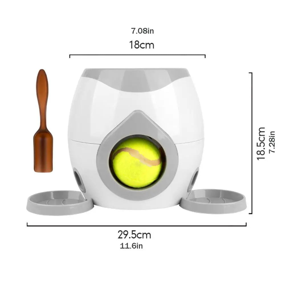 Interactive Pet Ball Launcher with treat feeder