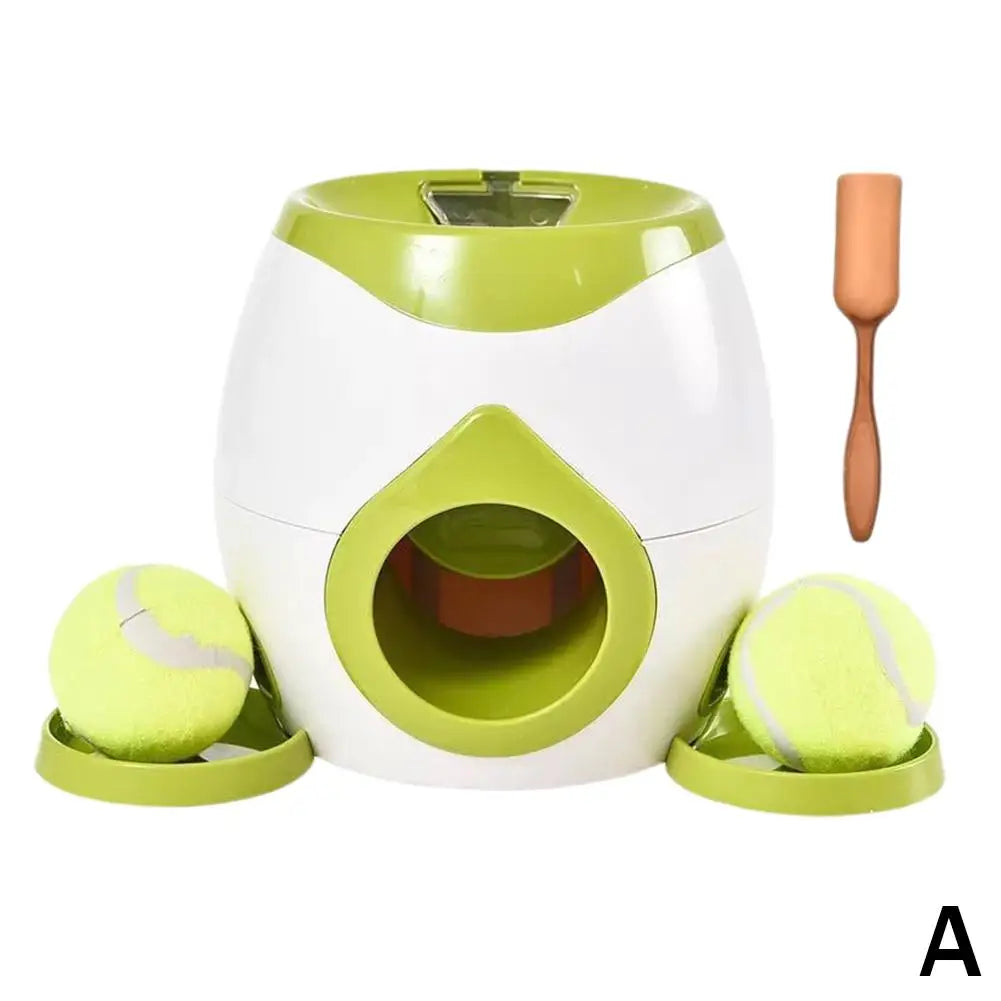 Interactive Pet Ball Launcher with treat feeder