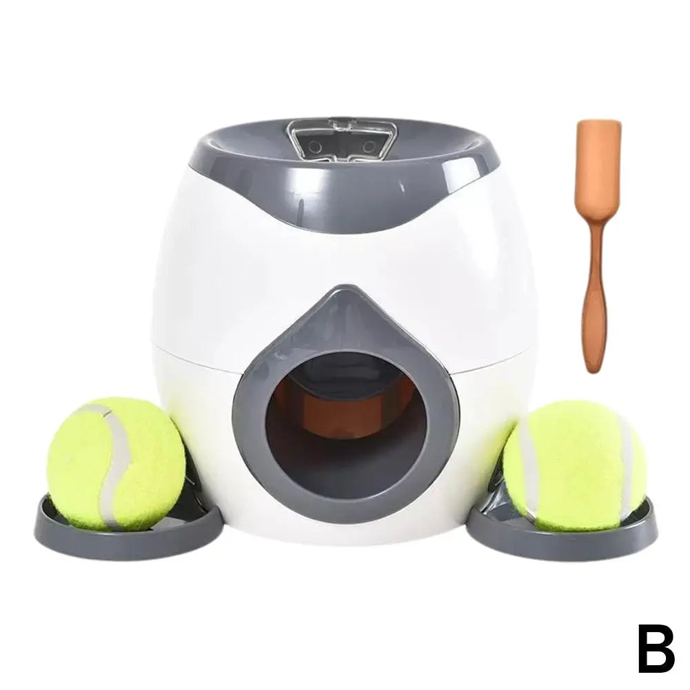 Interactive Pet Ball Launcher with treat feeder