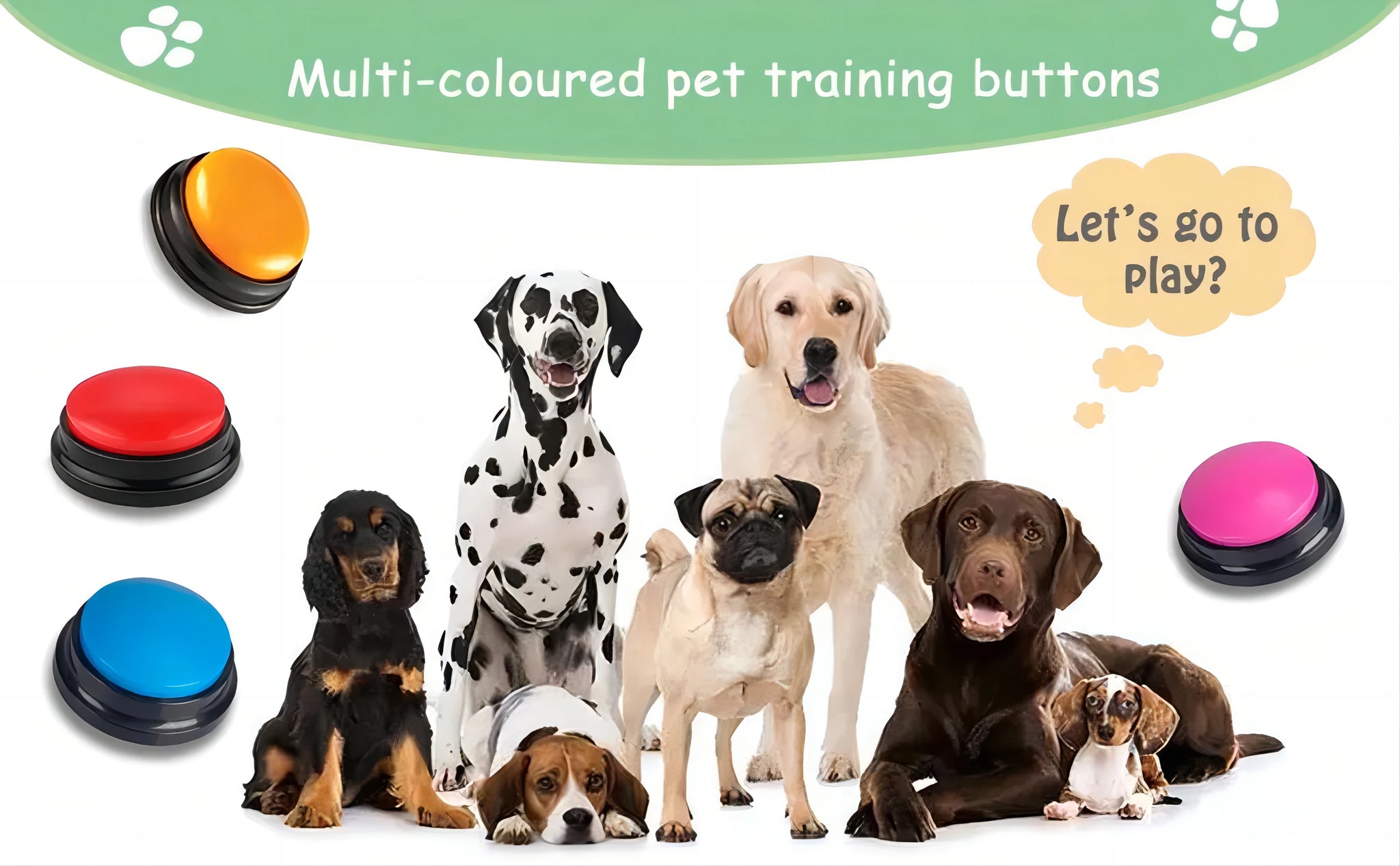 Recordable Pet Speaking/Training Buttons