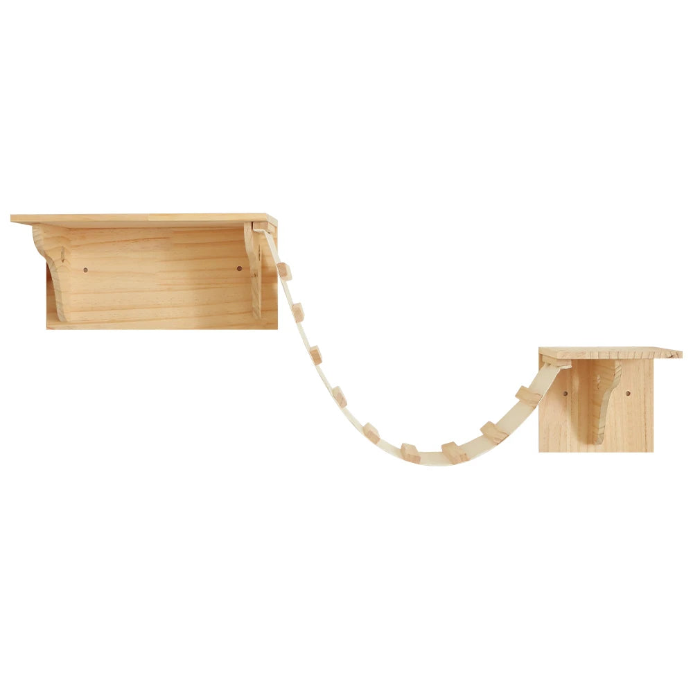 Cat Wooden Wall Climbing Set